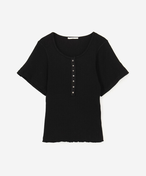 TICCA(ティッカ)の「TICCA | スーピマコットン テレコヘンリーネックTシャツ WOMEN(Tシャツ/カットソー・レディース・ホワイト/ブラック・F)」の1枚目の写真