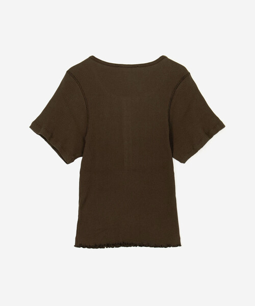 TICCA(ティッカ)の「TICCA | スーピマコットン テレコヘンリーネックTシャツ WOMEN(Tシャツ/カットソー・レディース・ホワイト/ブラック・F)」の4枚目の写真