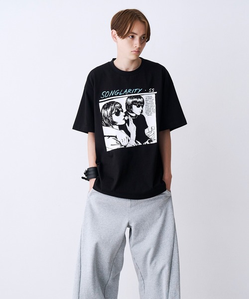 SeeSew(シーソー)の「【UNISEX】HAND DREW PRINT TEE/ハンドドローイングプリントTシャツ(Tシャツ/カットソー・メンズ・ブラック/ホワイト・M/L)」の13枚目の写真