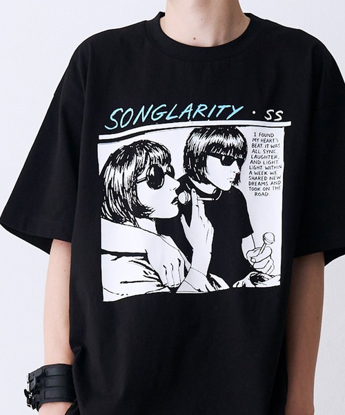 SeeSew(シーソー)の「【UNISEX】HAND DREW PRINT TEE/ハンドドローイングプリントTシャツ(Tシャツ/カットソー・メンズ・ブラック/ホワイト・M/L)」の18枚目の写真