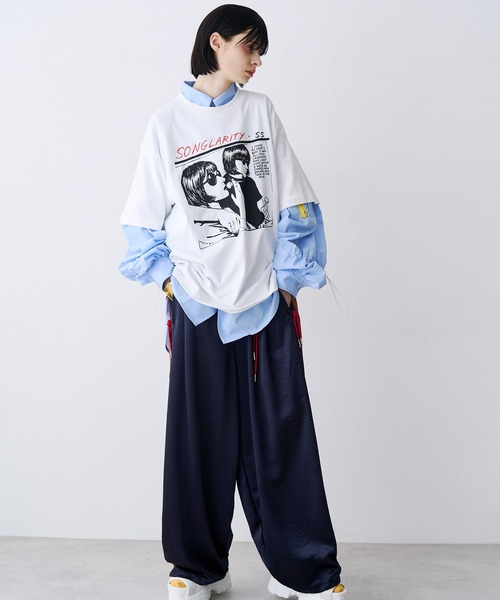 SeeSew(シーソー)の「【UNISEX】HAND DREW PRINT TEE/ハンドドローイングプリントTシャツ(Tシャツ/カットソー・メンズ・ブラック/ホワイト・M/L)」の3枚目の写真