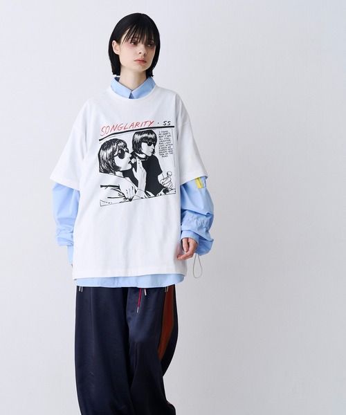 SeeSew(シーソー)の「【UNISEX】HAND DREW PRINT TEE/ハンドドローイングプリントTシャツ(Tシャツ/カットソー・メンズ・ブラック/ホワイト・M/L)」の4枚目の写真