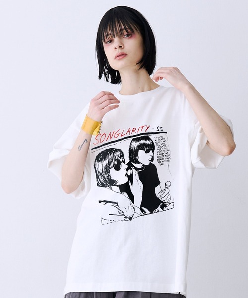 SeeSew(シーソー)の「【UNISEX】HAND DREW PRINT TEE/ハンドドローイングプリントTシャツ(Tシャツ/カットソー・メンズ・ブラック/ホワイト・M/L)」の10枚目の写真