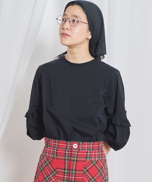 fig London(フィグロンドン)の「Clara Tshirt(Tシャツ/カットソー・レディース・ブラック/ホワイト・FREE)」の10枚目の写真