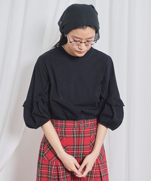 fig London(フィグロンドン)の「Clara Tshirt(Tシャツ/カットソー・レディース・ブラック/ホワイト・FREE)」の11枚目の写真