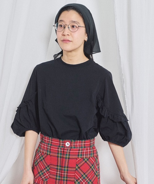 fig London(フィグロンドン)の「Clara Tshirt(Tシャツ/カットソー・レディース・ブラック/ホワイト・FREE)」の15枚目の写真