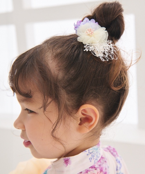 petit main(プティマイン)の「お花ヘアクリップ(バレッタ/ヘアクリップ・キッズ・アイボリー/ピンク/ミント・F)」の7枚目の写真