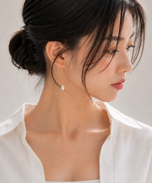 【earyear】Sway FreshPearl Chain Pierce