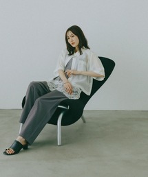 GLOBAL WORK（グローバルワーク）の「シルキータッチシアーシャツ5分袖/636672（シャツ/ブラウス）」
