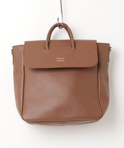 YOUNG&OLSEN The DRYGOODS STORE（ヤングアンドオルセン）の「【YOUNG&OLSEN】ヤングアンドオルセン/  EMBOSSED LEATHER TOTE M（トートバッグ・レディース・ブラック/ブラウン・FREE）」の2枚目の写真