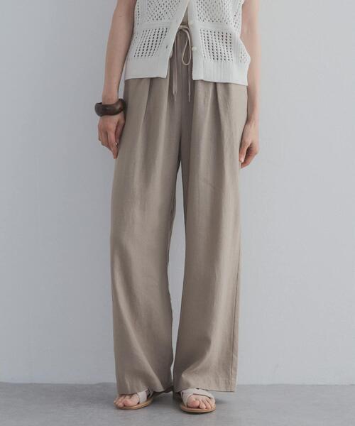 URBAN RESEARCH DOORS（アーバンリサーチドアーズ）の「リネンリヨセルイージーパンツ（その他パンツ・レディース・ボルドー/ネイビー/ベージュ・FREE）」の5枚目の写真
