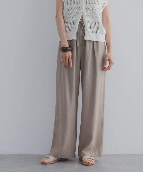 URBAN RESEARCH DOORS（アーバンリサーチドアーズ）の「リネンリヨセルイージーパンツ（その他パンツ・レディース・ボルドー/ネイビー/ベージュ・FREE）」の6枚目の写真