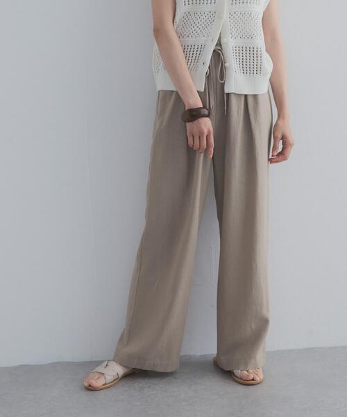 URBAN RESEARCH DOORS（アーバンリサーチドアーズ）の「リネンリヨセルイージーパンツ（その他パンツ・レディース・ボルドー/ネイビー/ベージュ・FREE）」の7枚目の写真