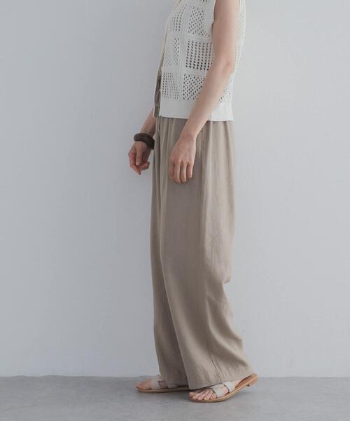 URBAN RESEARCH DOORS（アーバンリサーチドアーズ）の「リネンリヨセルイージーパンツ（その他パンツ・レディース・ボルドー/ネイビー/ベージュ・FREE）」の8枚目の写真