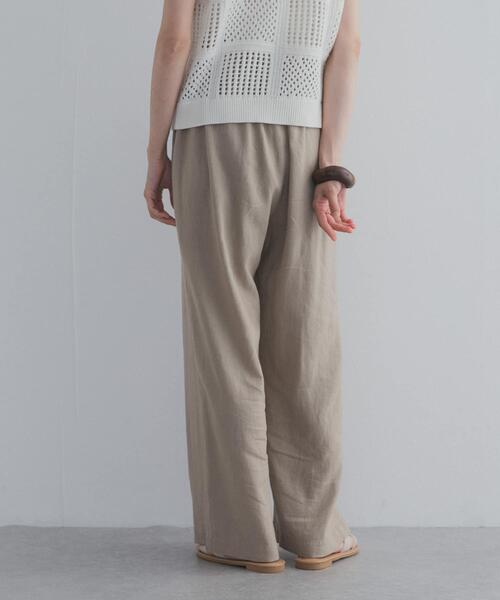URBAN RESEARCH DOORS（アーバンリサーチドアーズ）の「リネンリヨセルイージーパンツ（その他パンツ・レディース・ボルドー/ネイビー/ベージュ・FREE）」の9枚目の写真