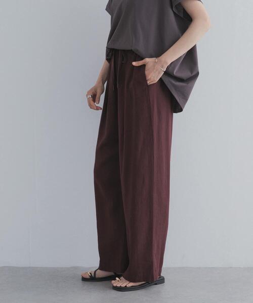 URBAN RESEARCH DOORS（アーバンリサーチドアーズ）の「リネンリヨセルイージーパンツ（その他パンツ・レディース・ボルドー/ネイビー/ベージュ・FREE）」の16枚目の写真