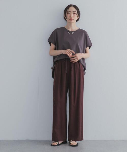 URBAN RESEARCH DOORS（アーバンリサーチドアーズ）の「リネンリヨセルイージーパンツ（その他パンツ・レディース・ボルドー/ネイビー/ベージュ・FREE）」の19枚目の写真
