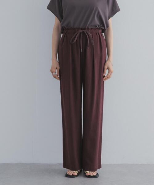 URBAN RESEARCH DOORS（アーバンリサーチドアーズ）の「リネンリヨセルイージーパンツ（その他パンツ・レディース・ボルドー/ネイビー/ベージュ・FREE）」の20枚目の写真