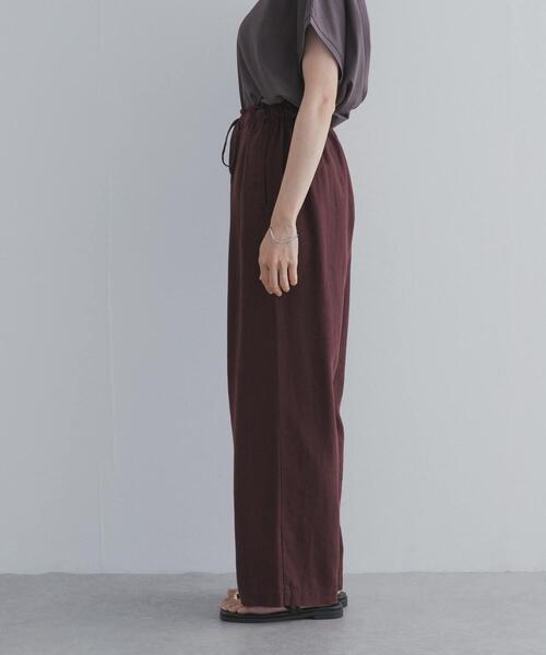 URBAN RESEARCH DOORS（アーバンリサーチドアーズ）の「リネンリヨセルイージーパンツ（その他パンツ・レディース・ボルドー/ネイビー/ベージュ・FREE）」の21枚目の写真