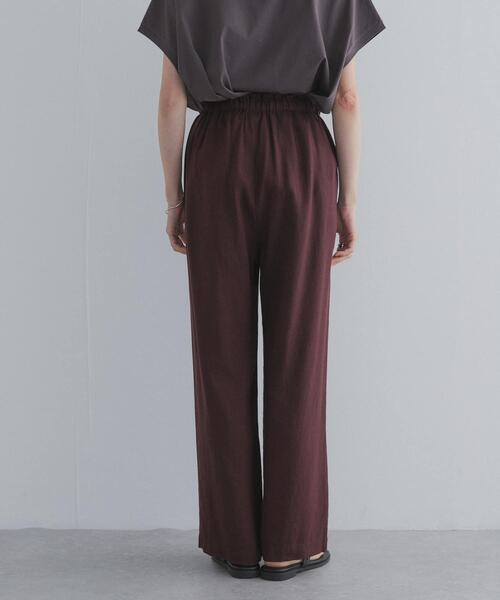 URBAN RESEARCH DOORS（アーバンリサーチドアーズ）の「リネンリヨセルイージーパンツ（その他パンツ・レディース・ボルドー/ネイビー/ベージュ・FREE）」の22枚目の写真