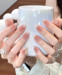 Lace Ladies（レースレディース）の「ビジュー ラメ グラデ ロング ネイルチップ（ネイルシール/ネイルチップ）」