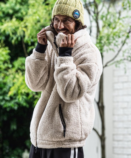 CAMBIO(カンビオ)の「mj11684-Short Micro Fur Volume Stand Neck Jacket ファースタンドネックジャケット(A73626cmb)(その他アウター・メンズ・チャコール/キナリ/ネイビー/ブラック・L/M/S)」の7枚目の写真