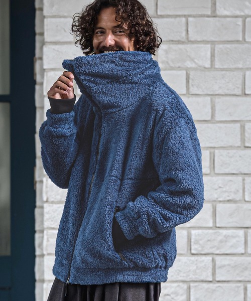 CAMBIO(カンビオ)の「mj11684-Short Micro Fur Volume Stand Neck Jacket ファースタンドネックジャケット(A73626cmb)(その他アウター・メンズ・チャコール/キナリ/ネイビー/ブラック・L/M/S)」の18枚目の写真