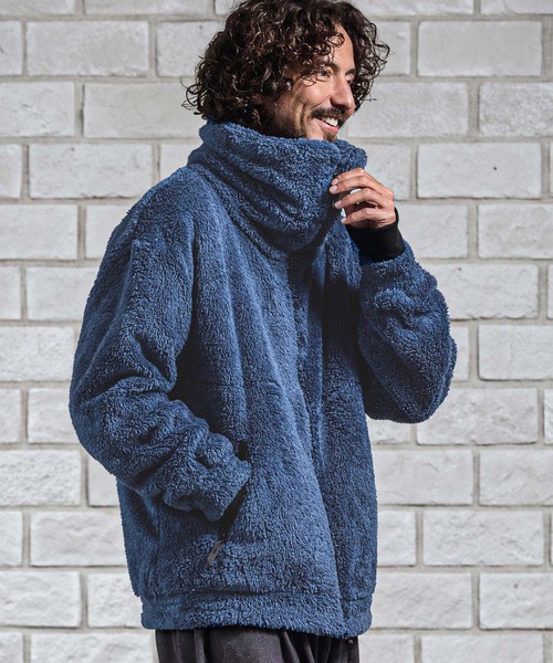 CAMBIO(カンビオ)の「mj11684-Short Micro Fur Volume Stand Neck Jacket ファースタンドネックジャケット(A73626cmb)(その他アウター・メンズ・チャコール/キナリ/ネイビー/ブラック・L/M/S)」の19枚目の写真