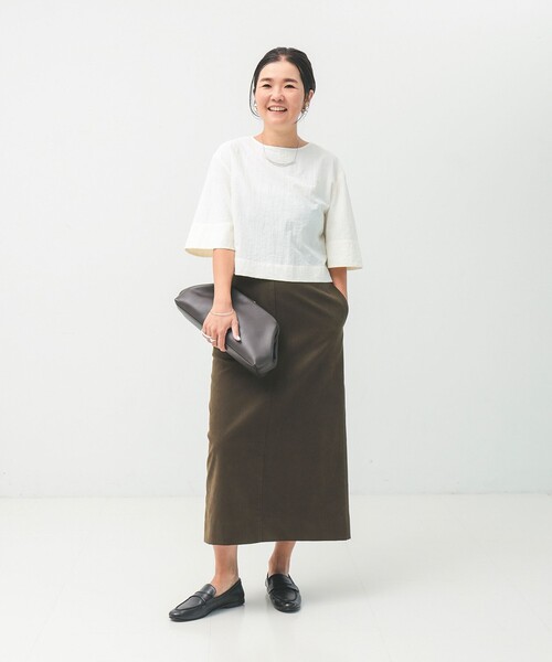 Demi-Luxe BEAMS（デミルクス ビームス）の「エディター東原妙子 × Demi-Luxe BEAMS / ライトウェイト プルオーバー[撥水加工]（シャツ/ブラウス・レディース・ブラック/モスグリーン/オフホワイト・ONE SIZE）」の21枚目の写真