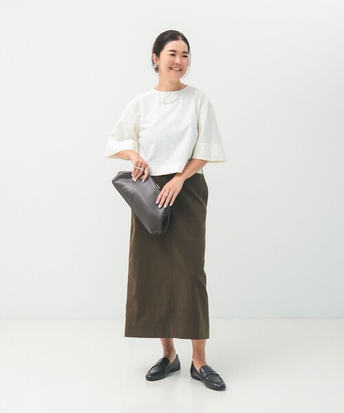 Demi-Luxe BEAMS（デミルクス ビームス）の「エディター東原妙子 × Demi-Luxe BEAMS / ライトウェイト プルオーバー[撥水加工]（シャツ/ブラウス・レディース・ブラック/モスグリーン/オフホワイト・ONE SIZE）」の22枚目の写真