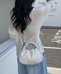 編み込みハンドル2WAYミニバッグ