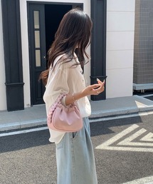 編み込みハンドル2WAYミニバッグ