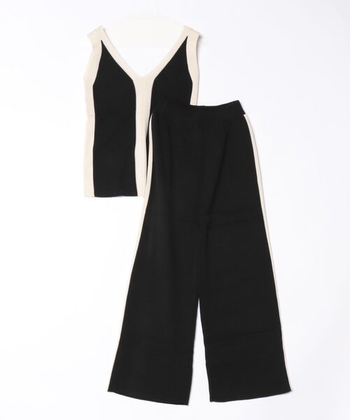 L LABEL(エルラベル)の「配色トップス&パンツ2点セットアップ(セットアップ・レディース・ブラック/ベージュ/グレー/ホワイト・FREE)」の13枚目の写真