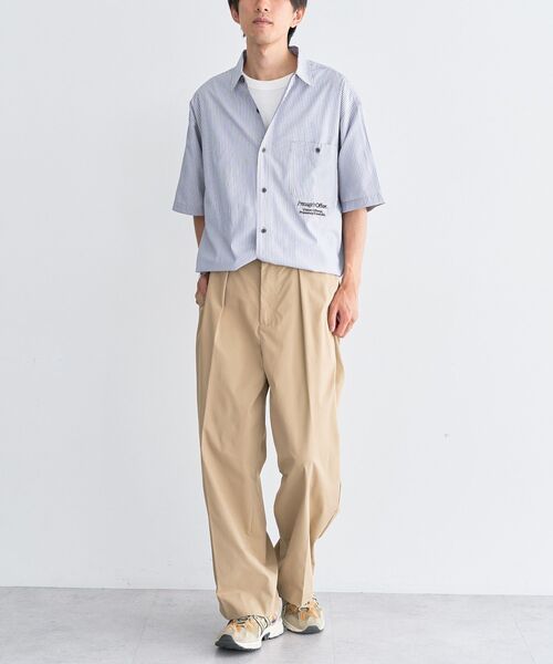 CRAFT STANDARD BOUTIQUE(クラフトスタンダードブティック)の「ストライプ半袖ドローコードシャツ(シャツ/ブラウス・メンズ・グレー/サックスブルー・M/L)」の13枚目の写真