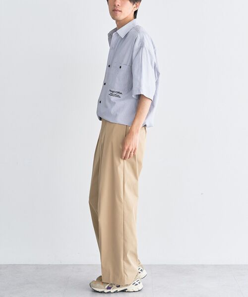 CRAFT STANDARD BOUTIQUE(クラフトスタンダードブティック)の「ストライプ半袖ドローコードシャツ(シャツ/ブラウス・メンズ・グレー/サックスブルー・M/L)」の14枚目の写真