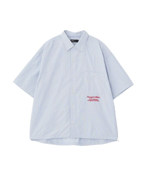 CRAFT STANDARD BOUTIQUE(クラフトスタンダードブティック)の「ストライプ半袖ドローコードシャツ(シャツ/ブラウス・メンズ・グレー/サックスブルー・M/L)」の19枚目の写真