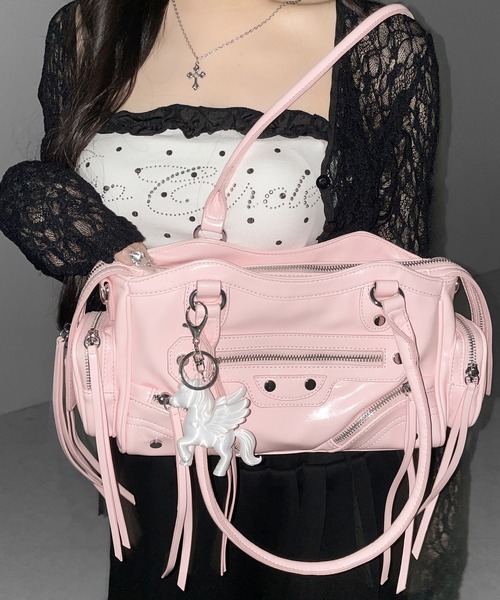 me+em select（ミームセレクト）の「【 ２color 】ラインストーンドットフリルベアトップス ／ Rhinestone dot frill bare tops（チューブトップ・レディース・ホワイト/ブラック・FREE）」の21枚目の写真