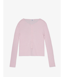 Linen Round Cardigan (Pink)