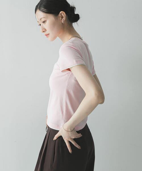 URBAN RESEARCH（アーバンリサーチ）の「レイヤードライクTシャツ（Tシャツ/カットソー・レディース・ピンク/レッド/ネイビー・FREE）」の5枚目の写真