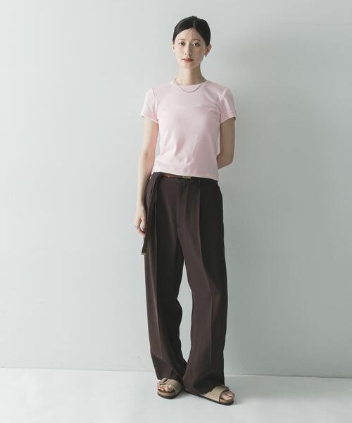 URBAN RESEARCH（アーバンリサーチ）の「レイヤードライクTシャツ（Tシャツ/カットソー・レディース・ピンク/レッド/ネイビー・FREE）」の8枚目の写真