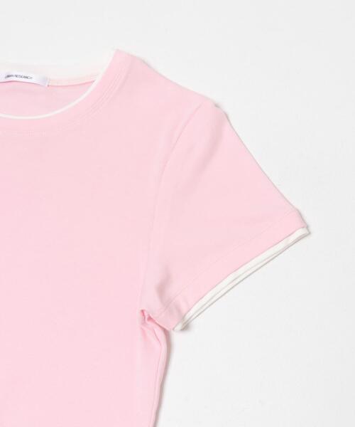 URBAN RESEARCH（アーバンリサーチ）の「レイヤードライクTシャツ（Tシャツ/カットソー・レディース・ピンク/レッド/ネイビー・FREE）」の17枚目の写真