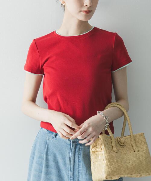 URBAN RESEARCH（アーバンリサーチ）の「レイヤードライクTシャツ（Tシャツ/カットソー・レディース・ピンク/レッド/ネイビー・FREE）」の21枚目の写真