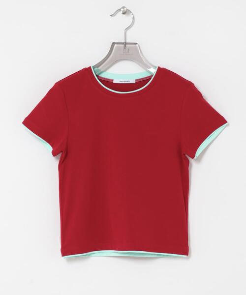 URBAN RESEARCH（アーバンリサーチ）の「レイヤードライクTシャツ（Tシャツ/カットソー・レディース・ピンク/レッド/ネイビー・FREE）」の9枚目の写真