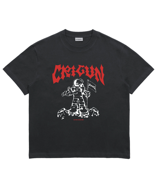 CRIGUN(クリガン)の「ASTRONAUT GRAPHIC TEE (3color)(Tシャツ/カットソー・レディース・ブラック/チャコール/ホワイト・X-LARGE/MEDIUM/LARGE)」の3枚目の写真