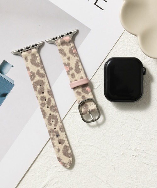 emonique(エモニーク)の「レオパード柄 アニマル柄 ヒョウ柄 アップルウォッチバンド Apple Watch バンド【38mm/40mm/41mm 対応】(デジタル腕時計・レディース・ライトブラウン/ブラック/ホワイト×ピンク/ブラウン/カーキ・38)」の7枚目の写真