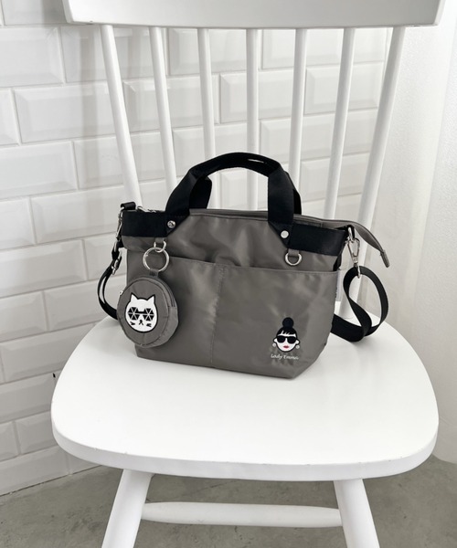 HAPPY FACE（ハッピーフェイス）の「EMMAポーチ付き２WAYショルダー　GY（ショルダーバッグ・レディース・グレー・ONE SIZE）」の10枚目の写真