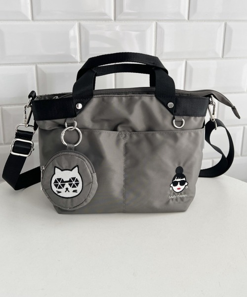 HAPPY FACE（ハッピーフェイス）の「EMMAポーチ付き２WAYショルダー　GY（ショルダーバッグ・レディース・グレー・ONE SIZE）」の11枚目の写真