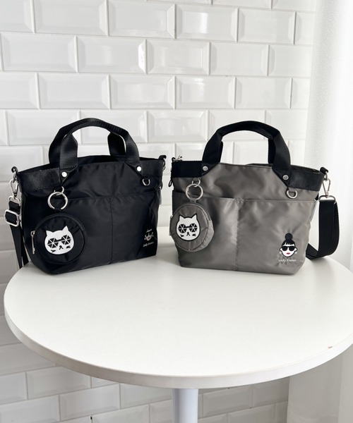 HAPPY FACE（ハッピーフェイス）の「EMMAポーチ付き２WAYショルダー　GY（ショルダーバッグ・レディース・グレー・ONE SIZE）」の14枚目の写真