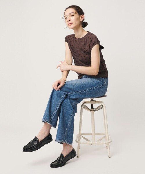 BEAUTY&YOUTH UNITED ARROWS(ビューティーアンドユースユナイテッドアローズ)の「レザーライク エンボス ギャザー ローファー(ローファー・レディース・ダークブラウン/ブラック・36/36h/37/37h/38)」の12枚目の写真