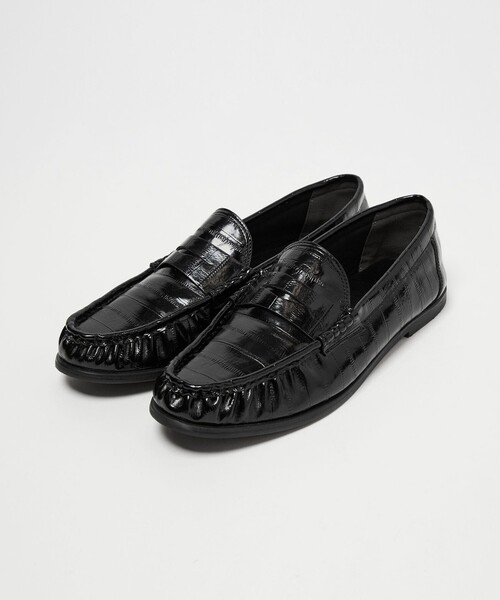 BEAUTY&YOUTH UNITED ARROWS(ビューティーアンドユースユナイテッドアローズ)の「レザーライク エンボス ギャザー ローファー(ローファー・レディース・ダークブラウン/ブラック・36/36h/37/37h/38)」の14枚目の写真